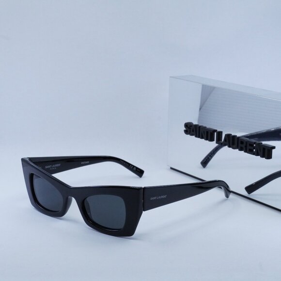Saint Laurent SL702 001 Black Cat Eye Sunglasses - Picture 1 of 10